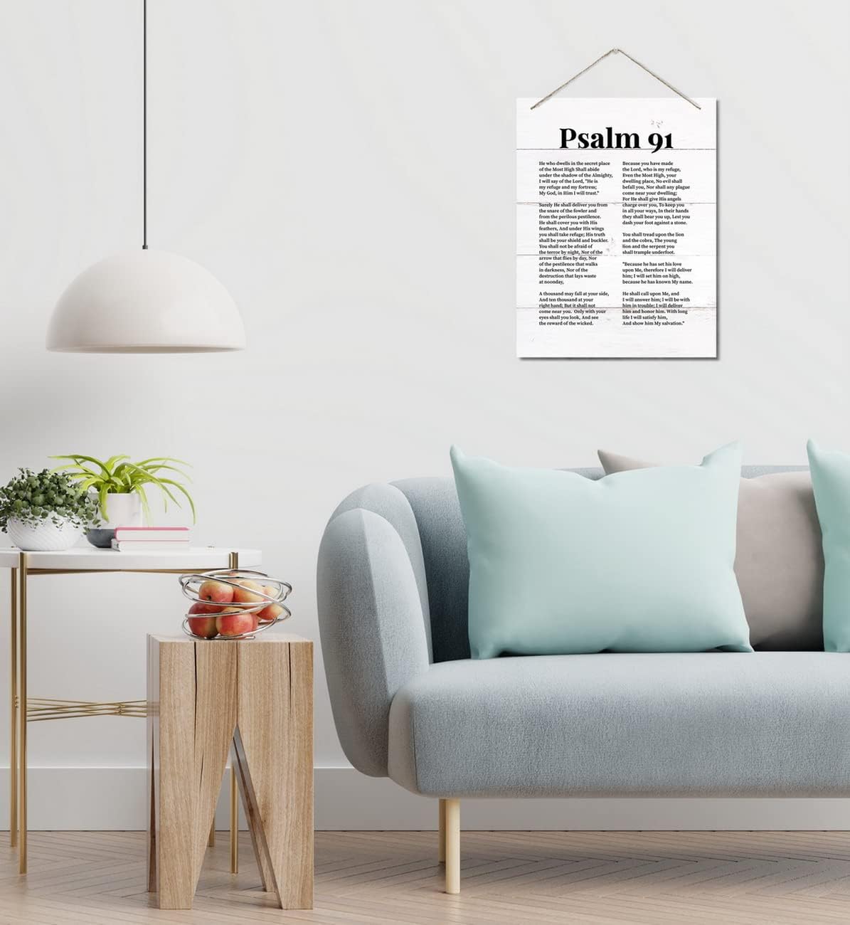 Psalms 91 Christian Inspirational Wall Decor Sign