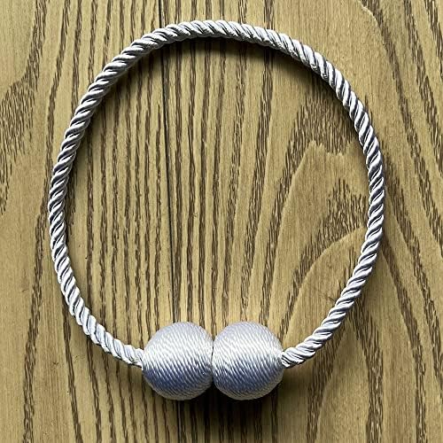 Melaluxe 2 Pack Magnetic Curtain Tiebacks White