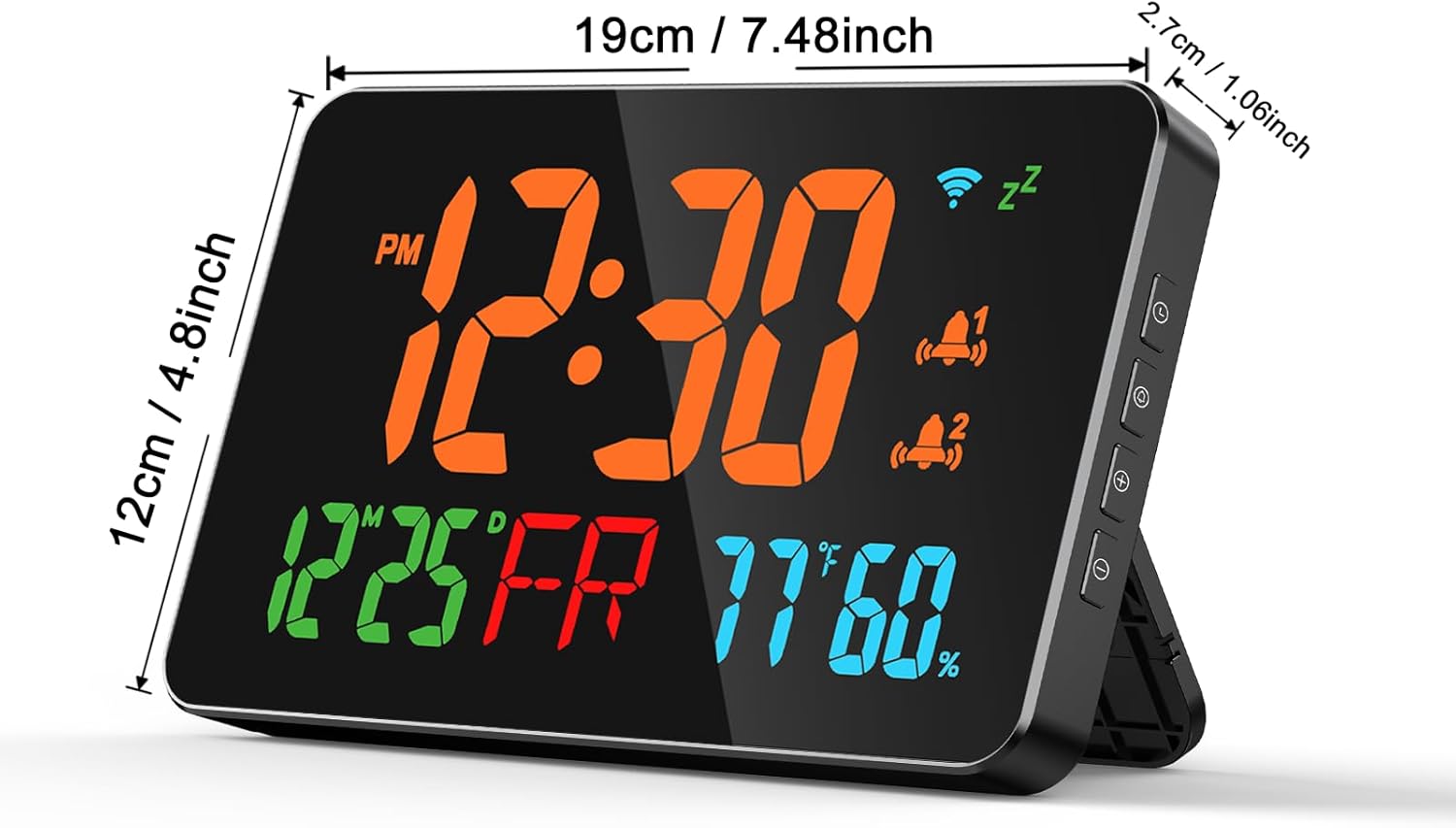 WiFi Atomic Clock with Temperature Humidity and Dual Alarm