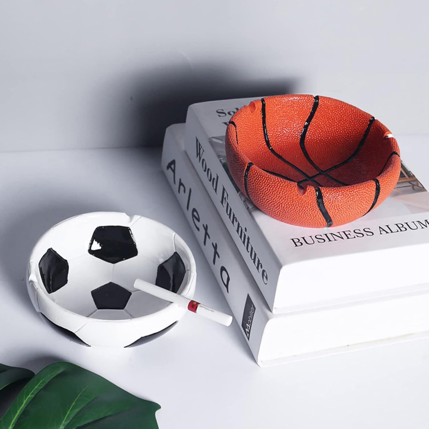 1PCS Soccer Resin Ashtray Creative Home Decor