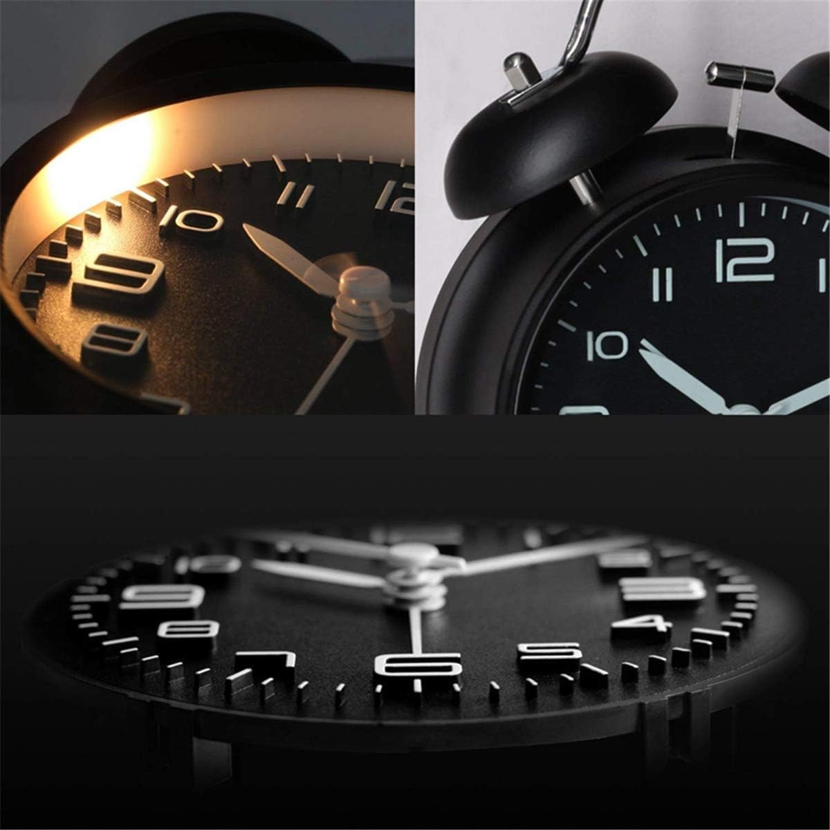 TXY Twin Bell Alarm Clock with Stereoscopic Dial and Backlight