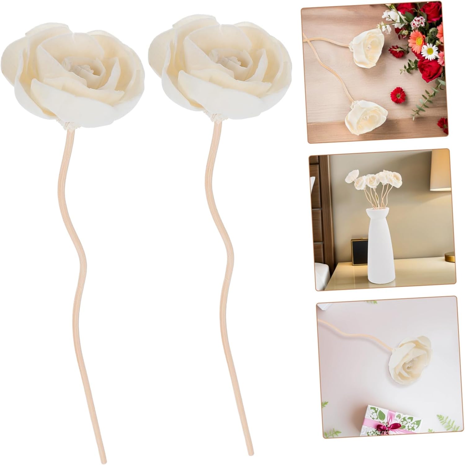 STOBAZA Aroma Diffuser Flowers 8pcs Natural Reed Diffuser Sticks for Home Use