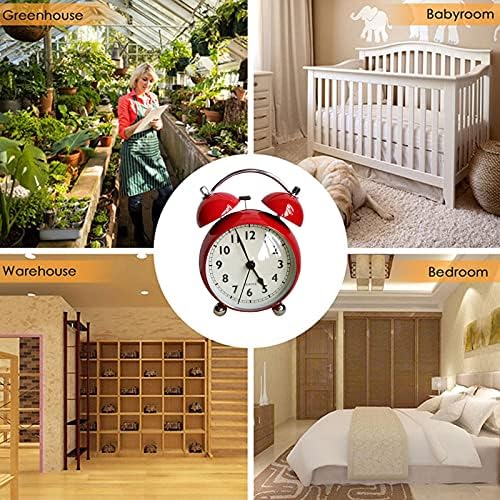 4 Inch Twin Bell Alarm Clock with Backlight and No Ticking