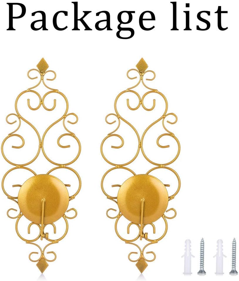 Sziqiqi Candle Sconces Wall Decor Set of 2