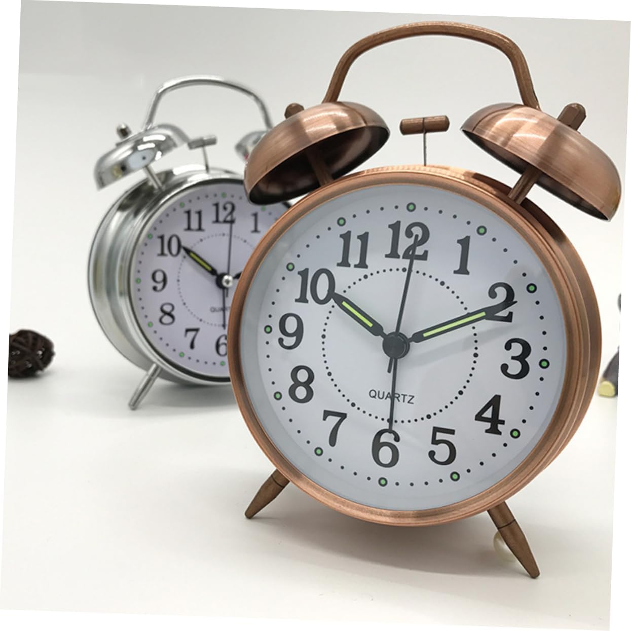 ERINGOGO Double Bells Alarm Clock with Mute Function
