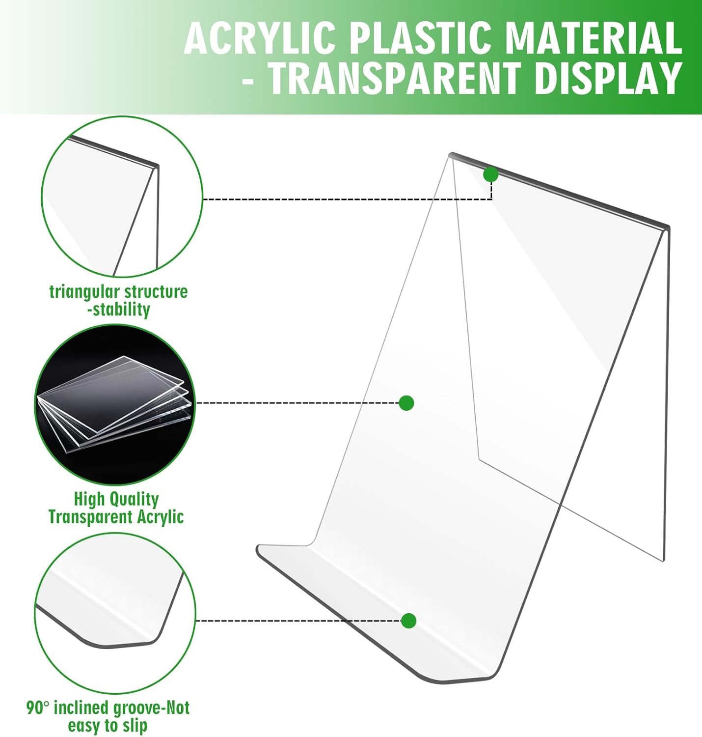 Trophable Acrylic Book Stand Clear Display Easel