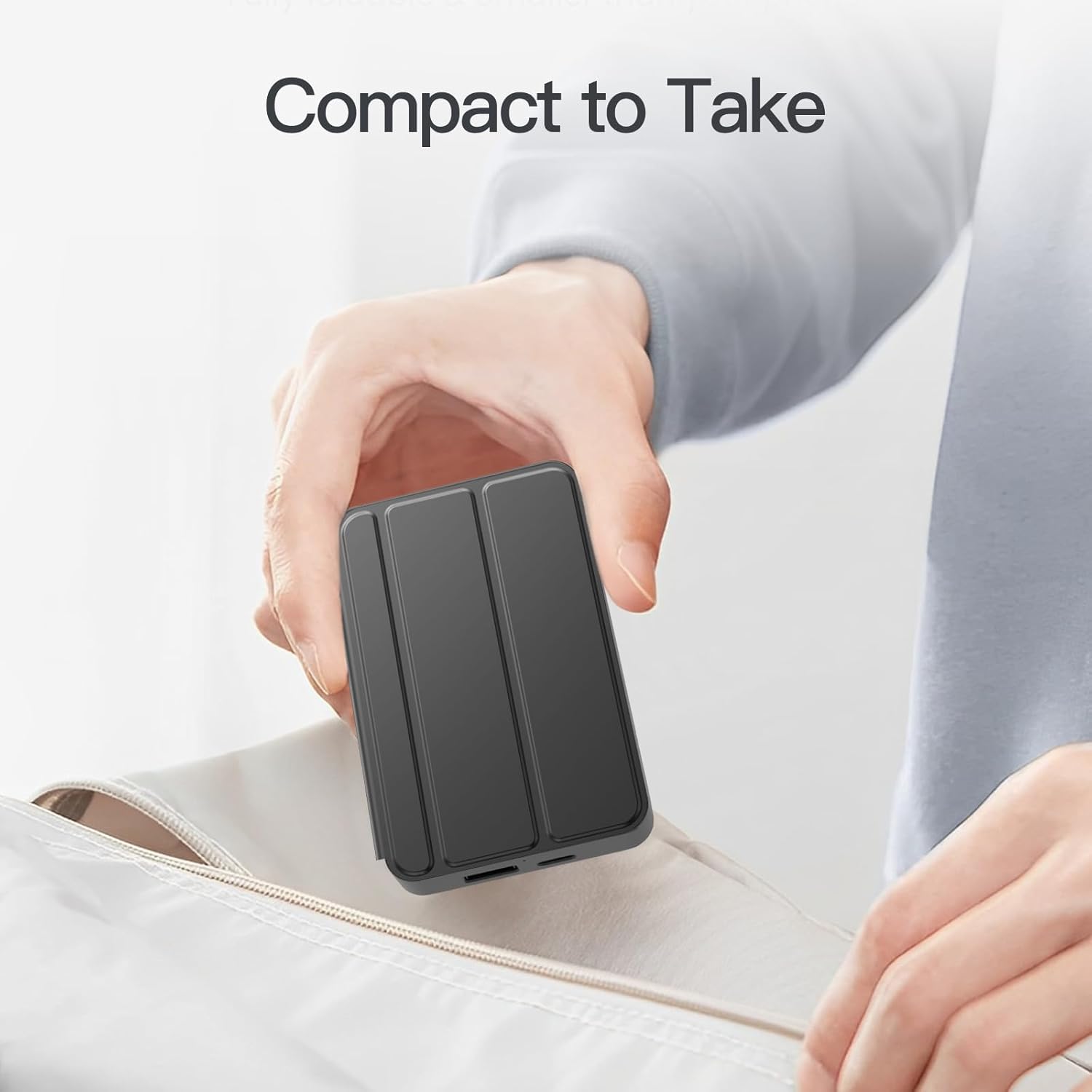 ANJANK Digital Travel Alarm Clock with MagSafe Charging