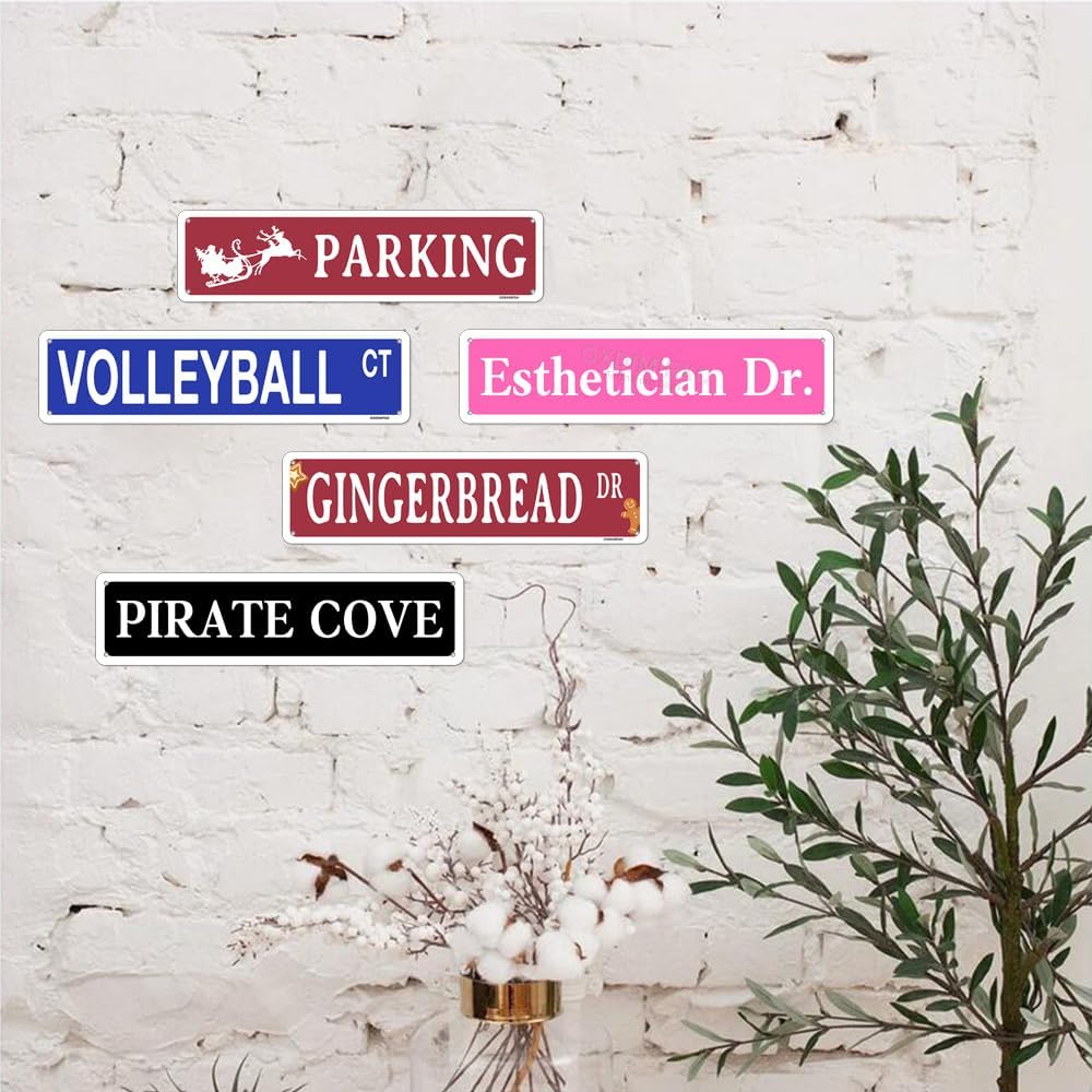 Funny Pink Road Sign Wall Art Decor for Home