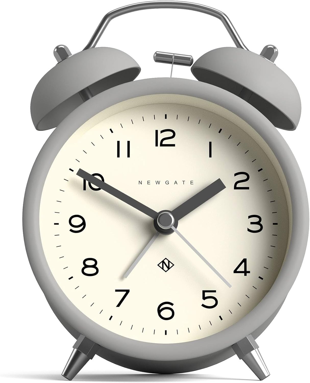 NEWGATE Charlie Bell Echo Alarm Clock Modern Retro Design Grey
