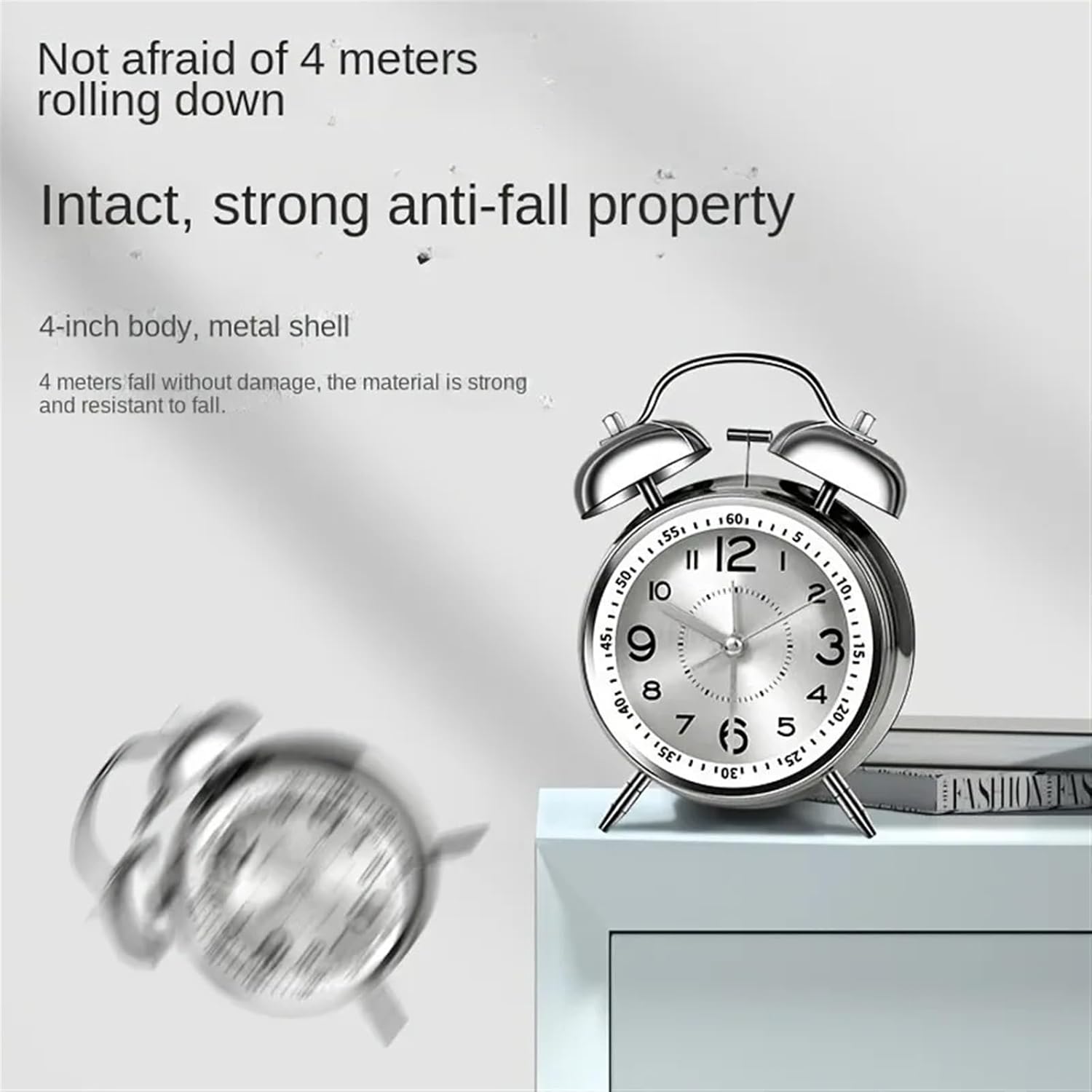 Sunrise Alarm Clock Night Light with Double Bell and Metal Frame
