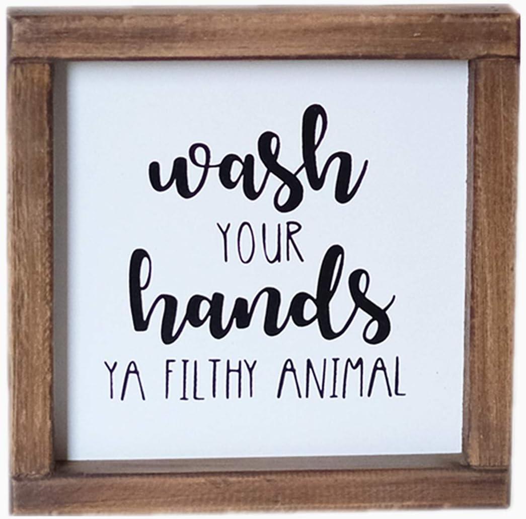 Lavender Inspired Funny Hands Sign Farmhouse Decor 7x7