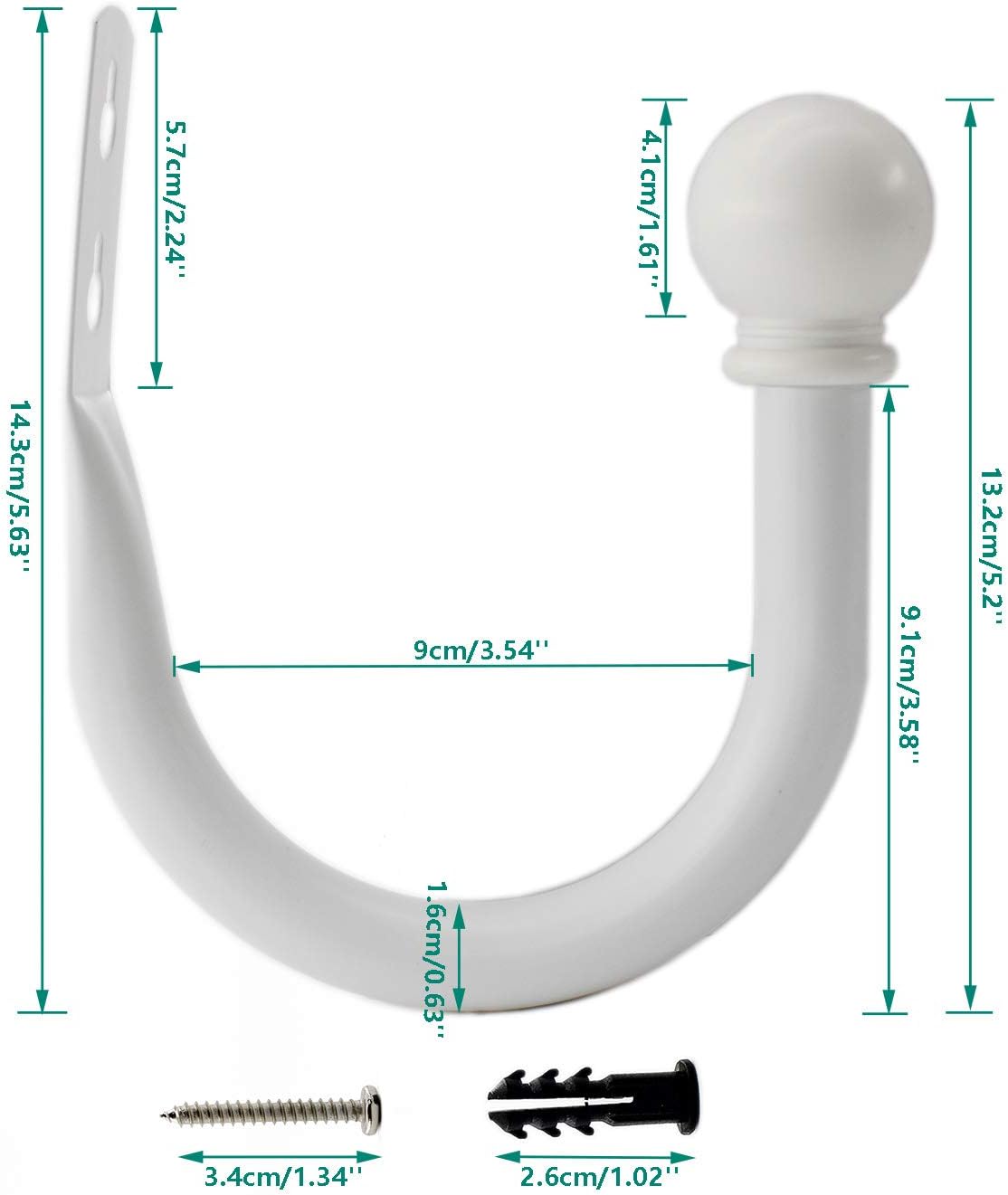 Ulifestar Decorative Curtain Holdbacks White