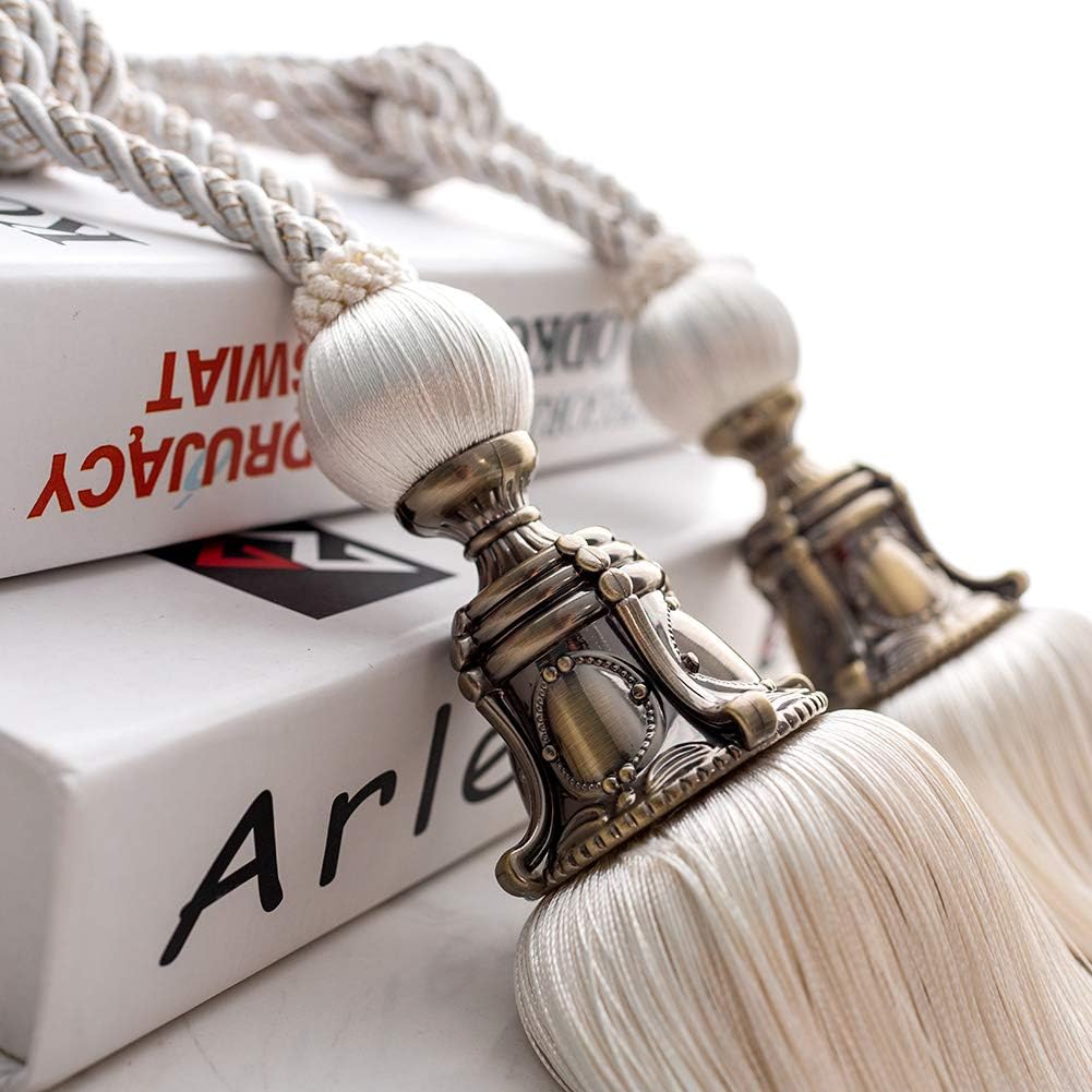 Melodieux Decorative Curtain Tiebacks with Antique Tassels Set of 2