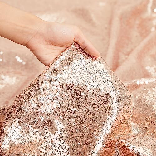 B-COOL Rose Gold Sequin Aisle Runner 2FT x 15FT Wedding Carpet Rug