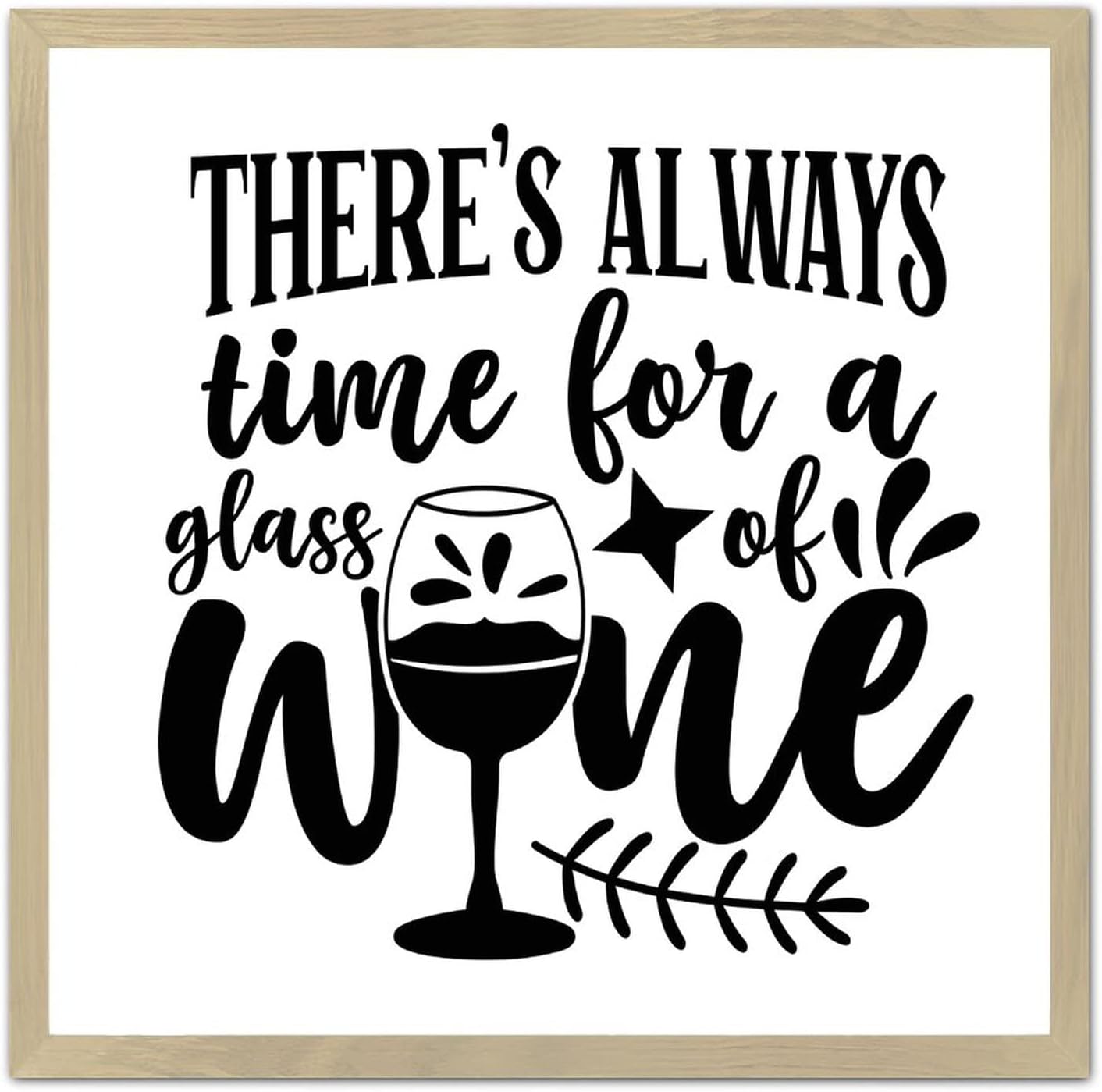 Ditooms Framed Wood Sign Plaque 7x7 Inch