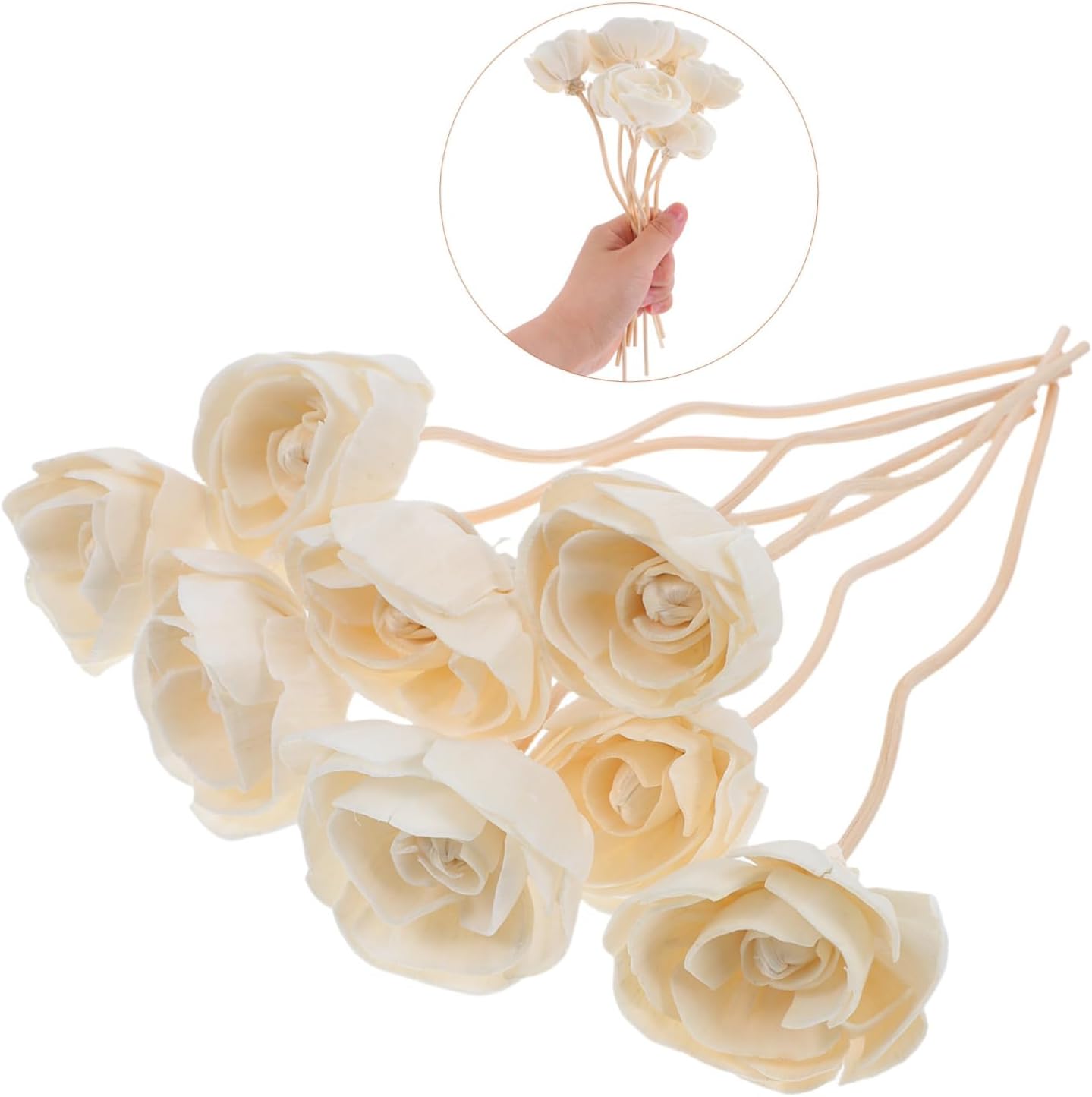 8pcs Aromatherapy Diffuser Sticks with Natural Dried Flowers