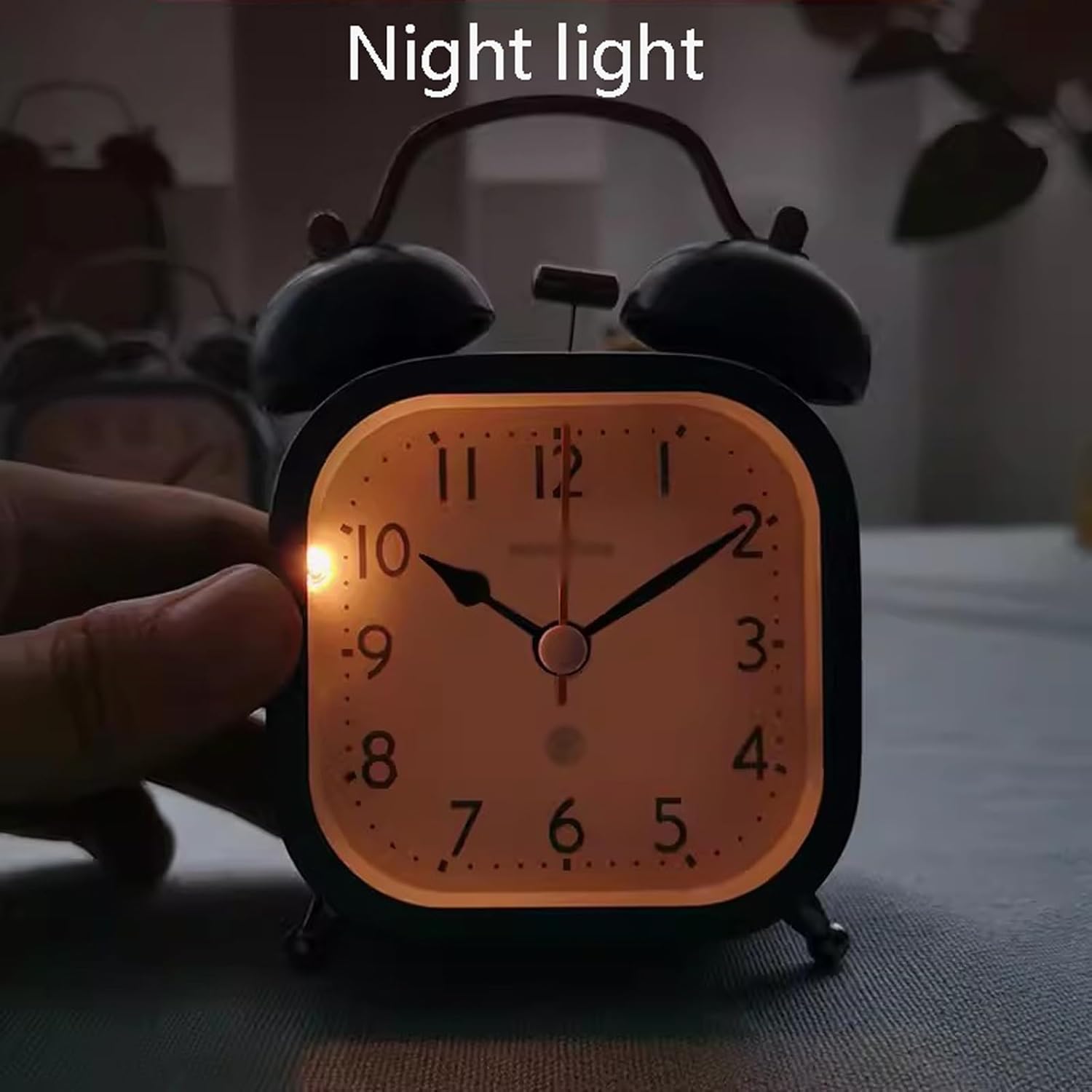 GRFIT Vintage Square Double Bell Alarm Clock