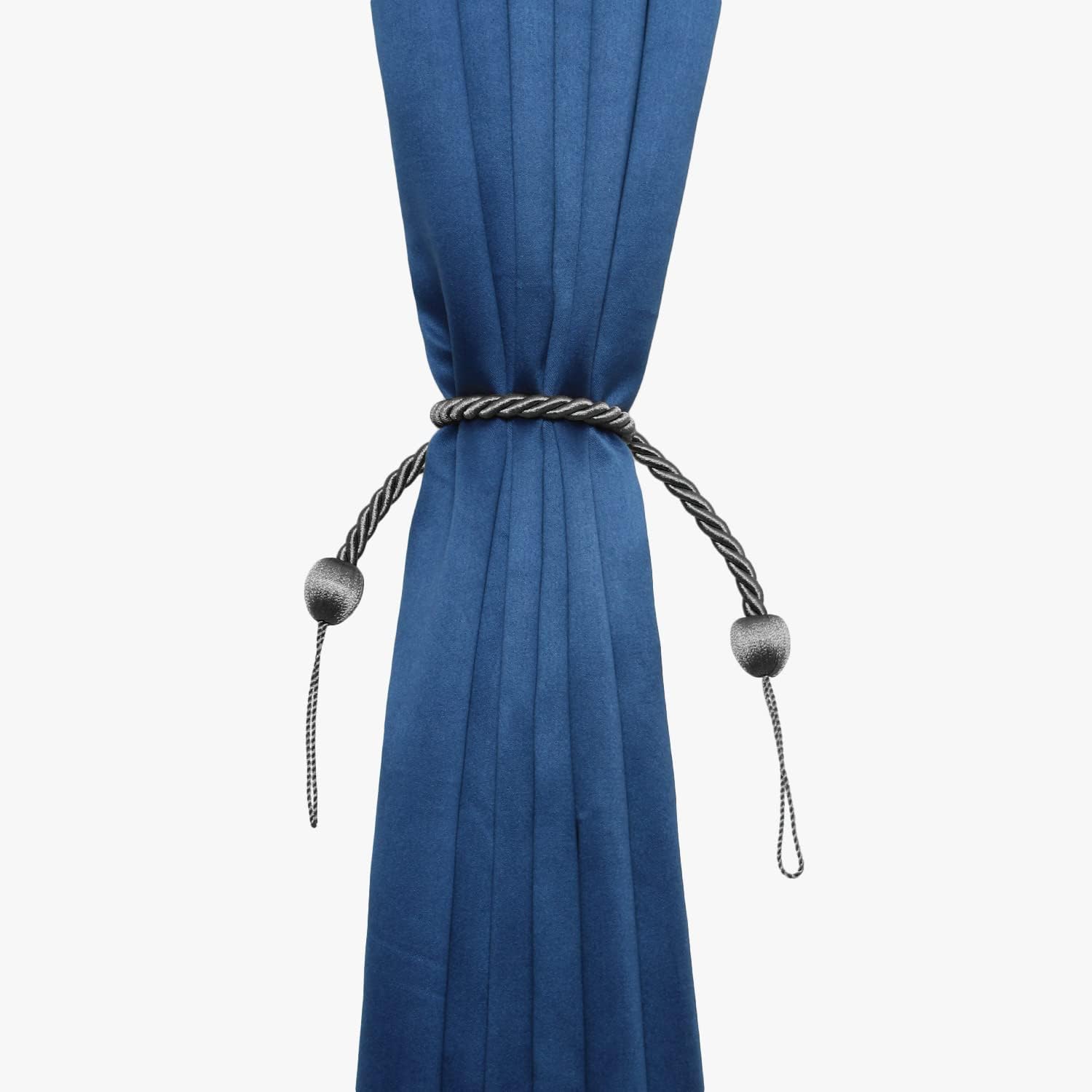 2 Pack Charcoal Polyester Curtain Tiebacks 1