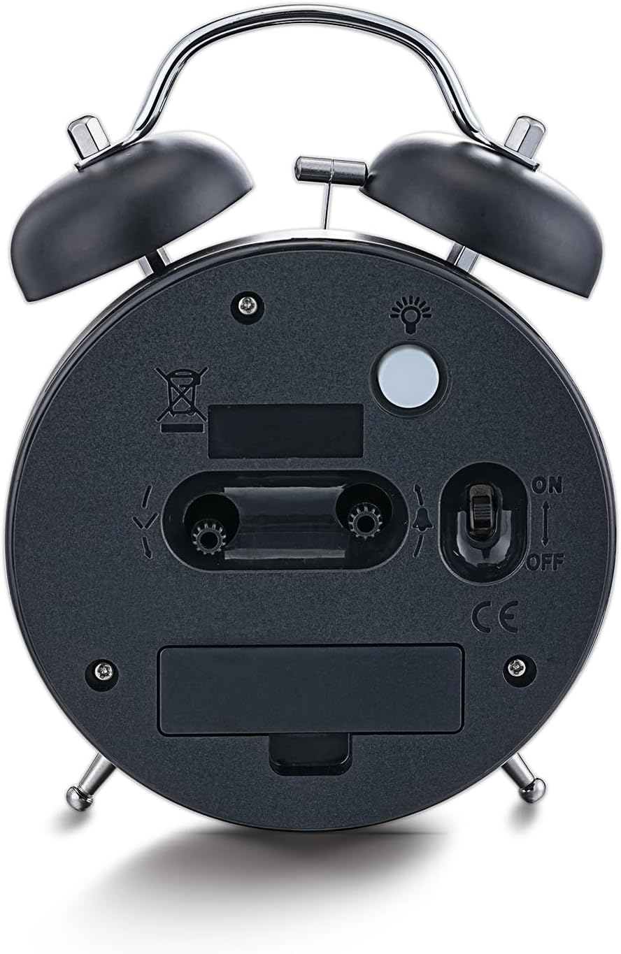 OhM-ega Twin Bell Alarm Clock for Heavy Sleepers