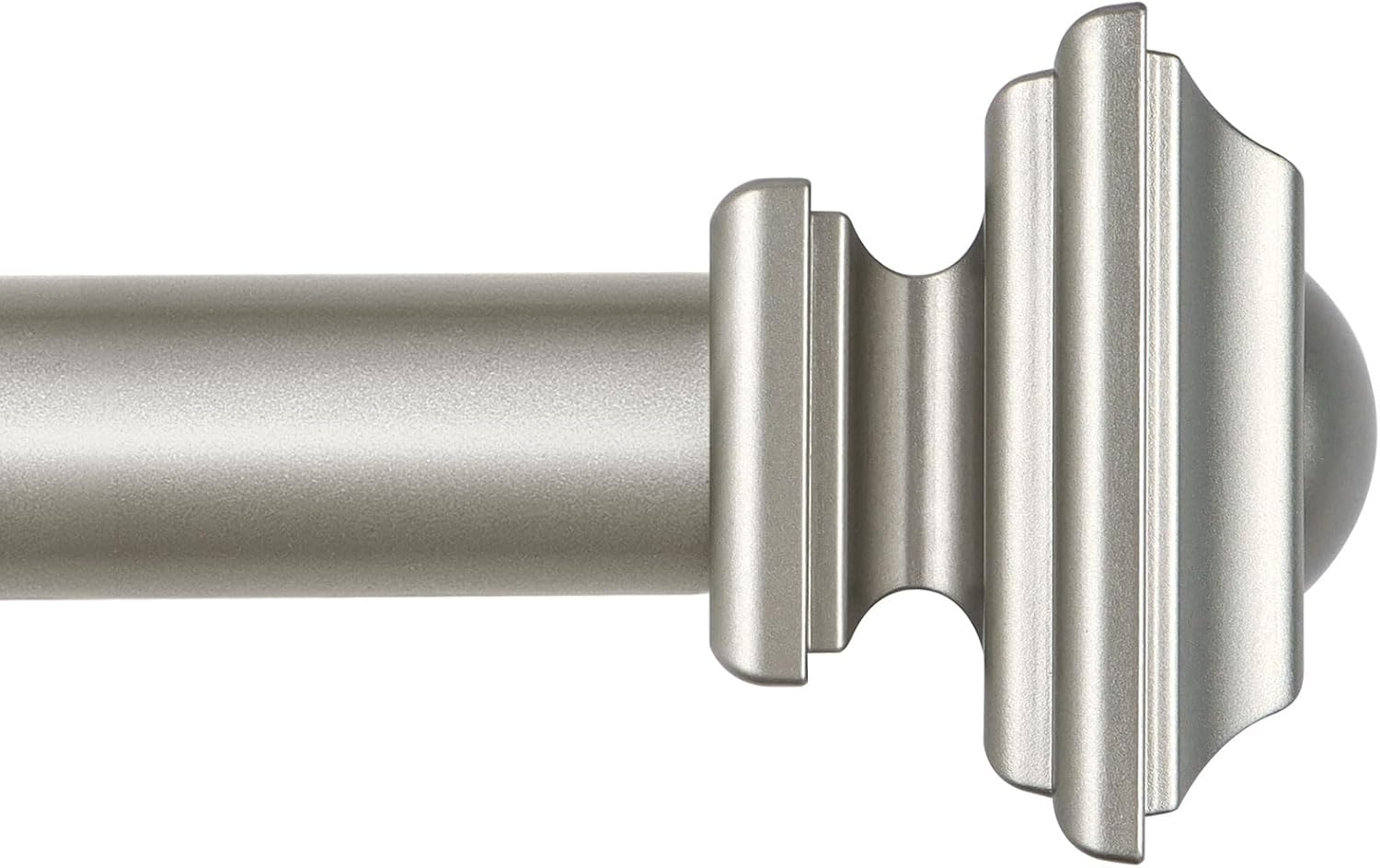 KAMANINA 1 Inch Curtain Rods Adjustable 32-58 Inches Antique Silver