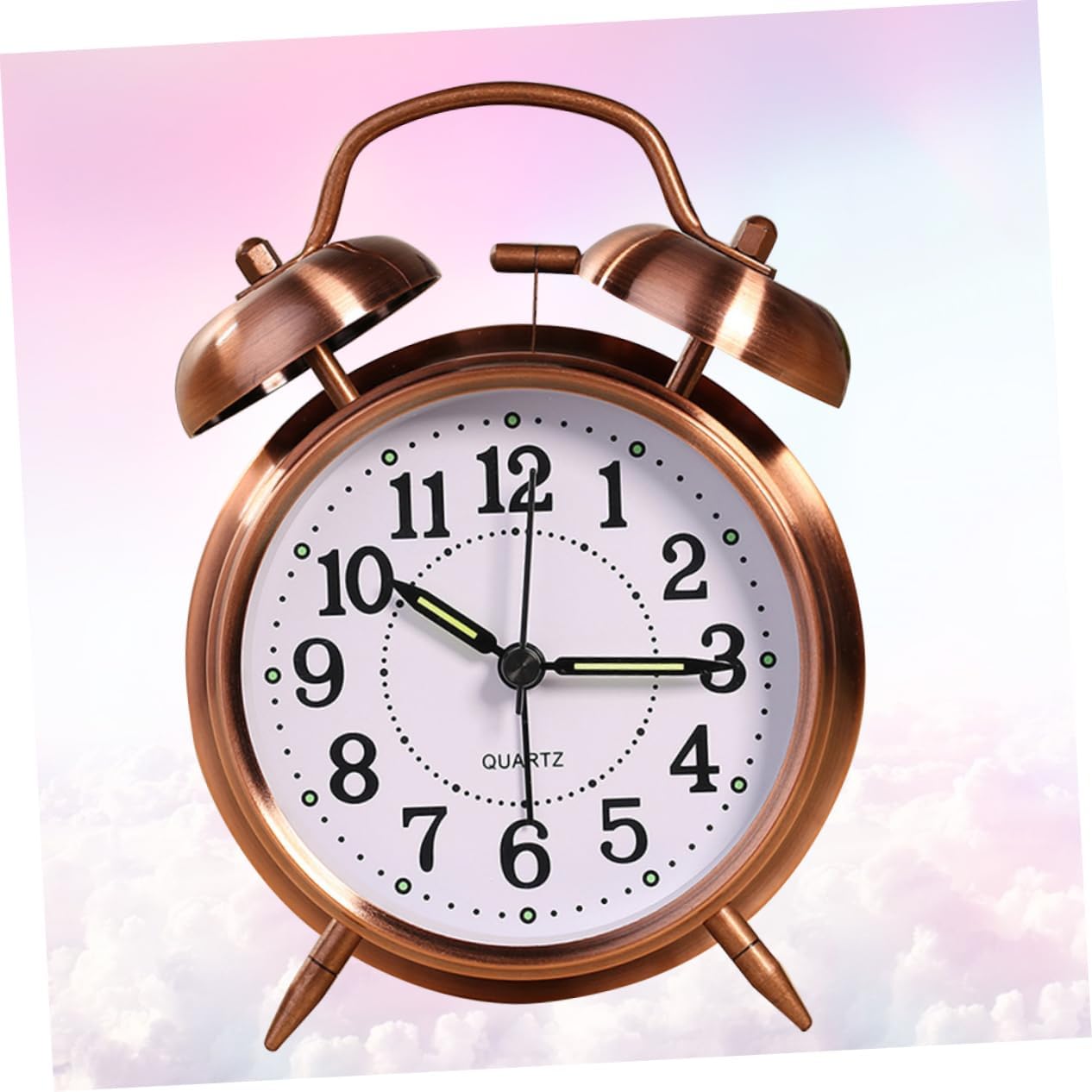 ERINGOGO Double Bells Alarm Clock with Mute Function