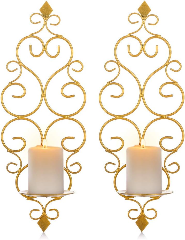 Sziqiqi Candle Sconces Wall Decor Set of 2