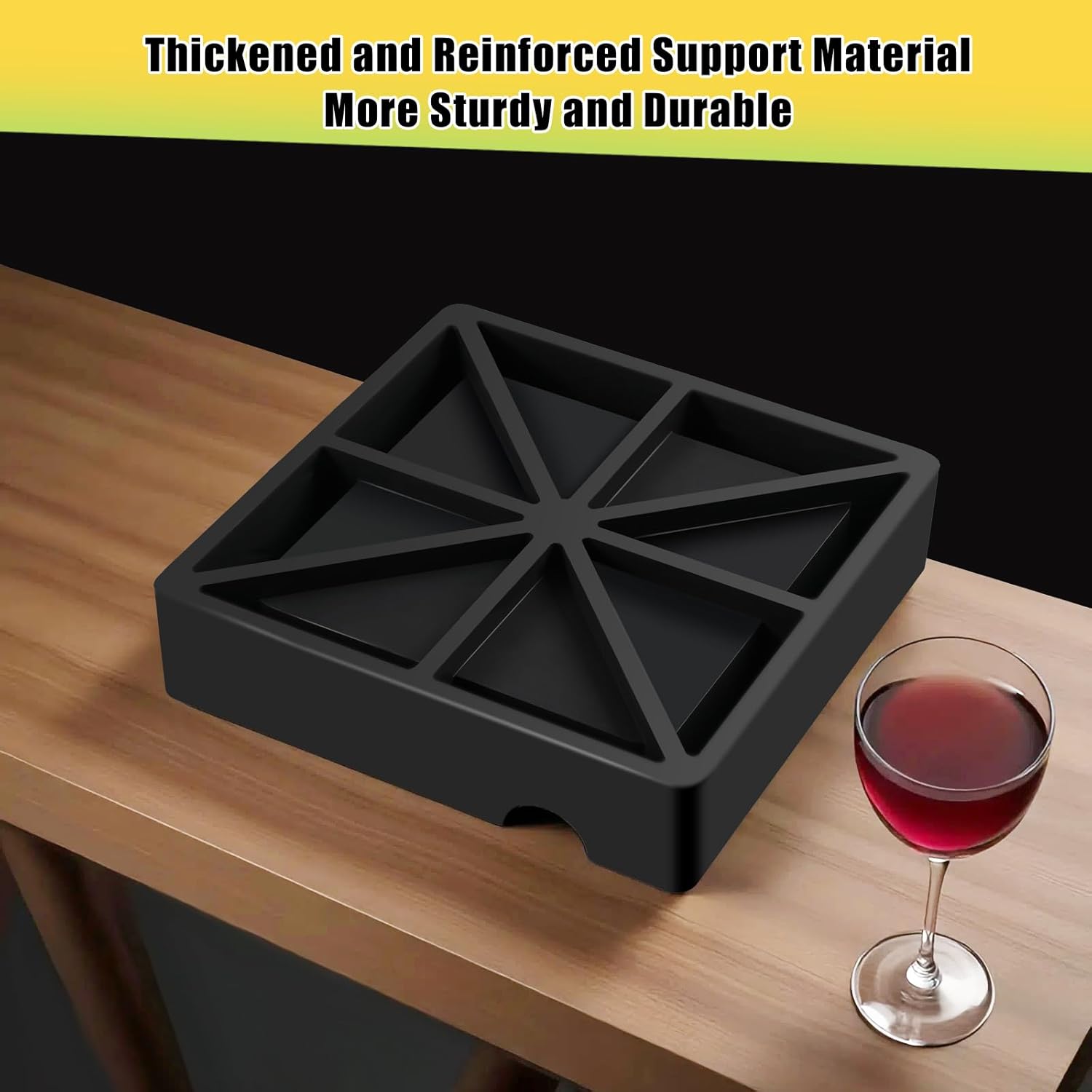 7 Inch Cigar Ashtray Silicone Black Durable Large Capacity