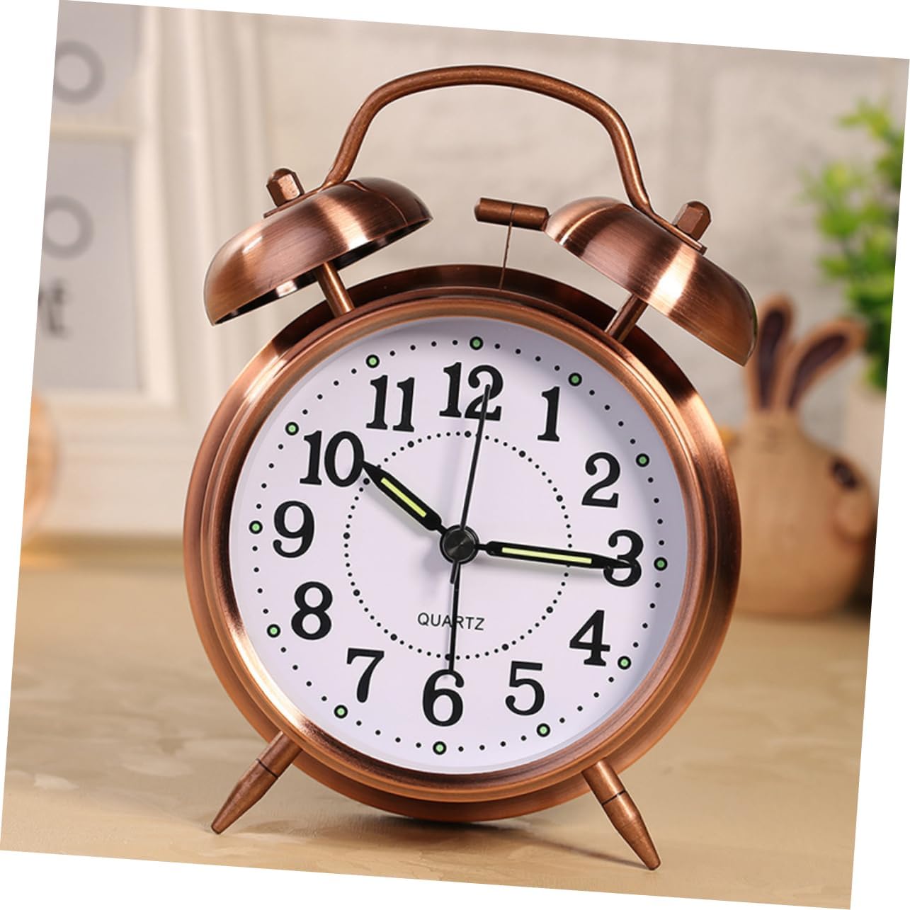 ERINGOGO Double Bells Alarm Clock with Mute Function