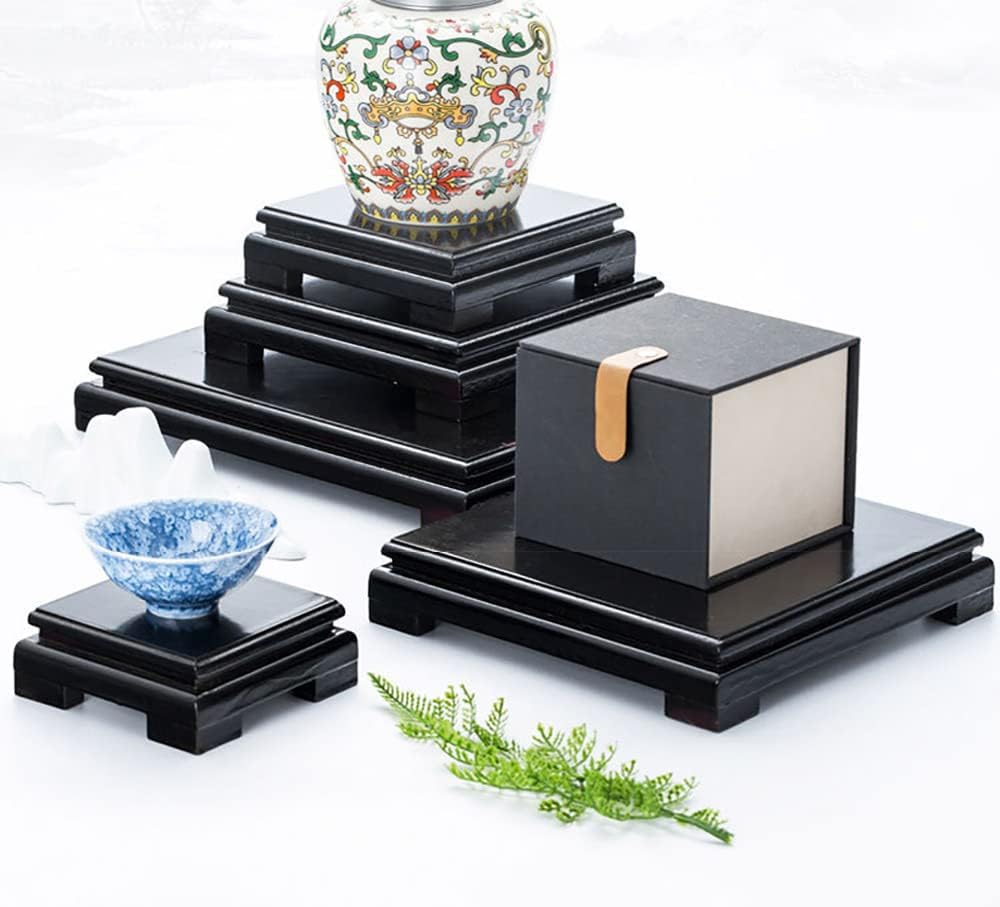 GOLDYWENDY Wooden Square Pedestal Stand Display Base