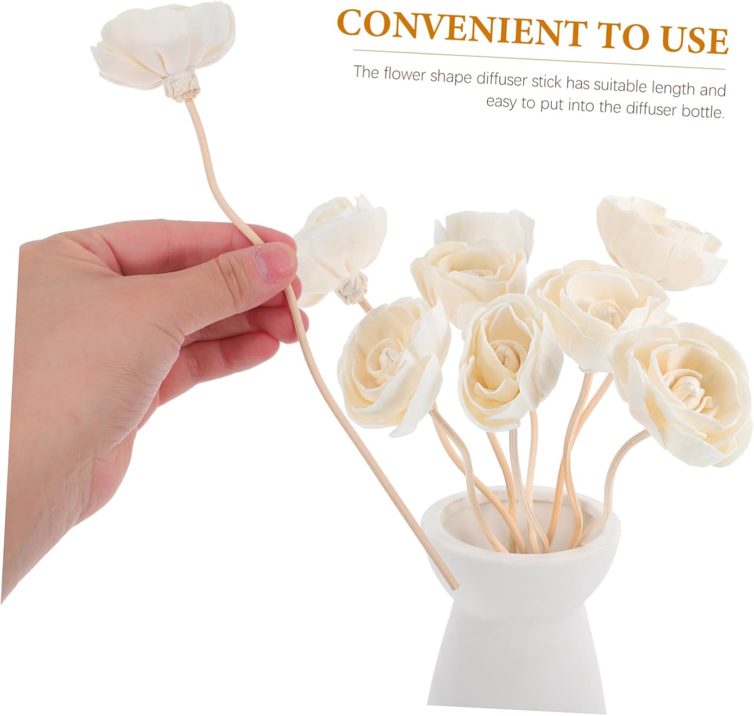 8pcs Aromatherapy Diffuser Sticks with Natural Dried Flowers