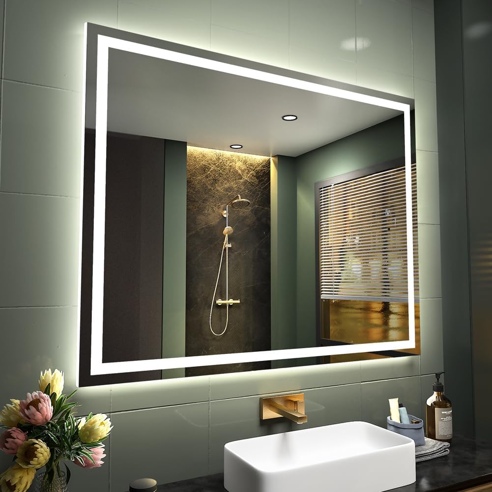 GP GANPE 32x40 Inch Smart LED Bathroom Mirror with Bluetooth
