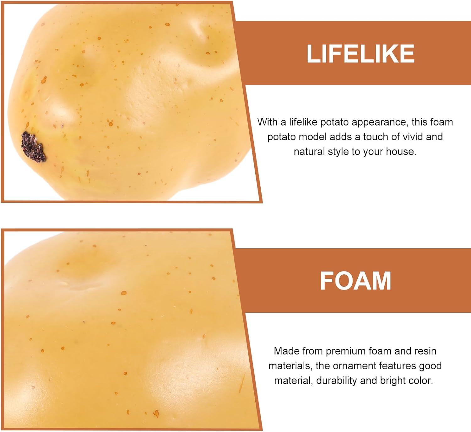Operitacx 6Pcs Realistic Foam Potato Decor Models