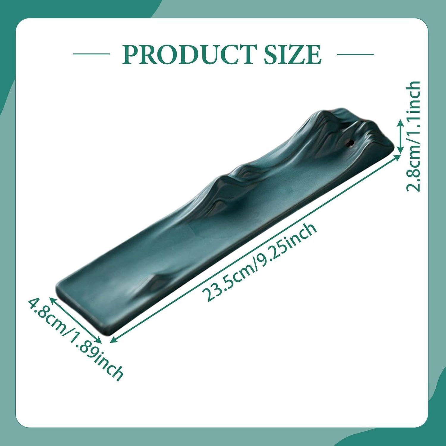 Green Ceramic Ash Tray Burner for Home Office Living Room