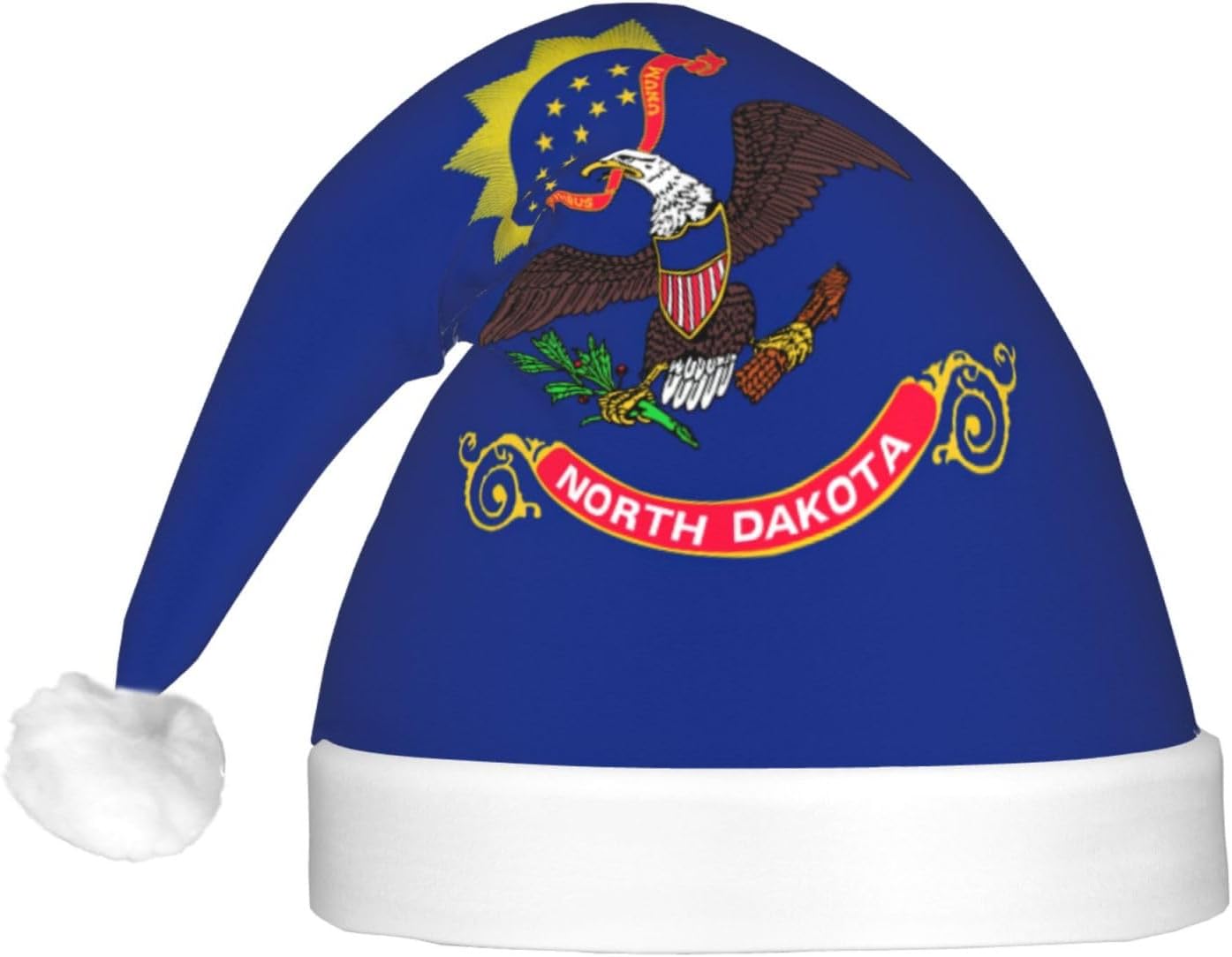 North Dakota State Flag Print Christmas LED Hat