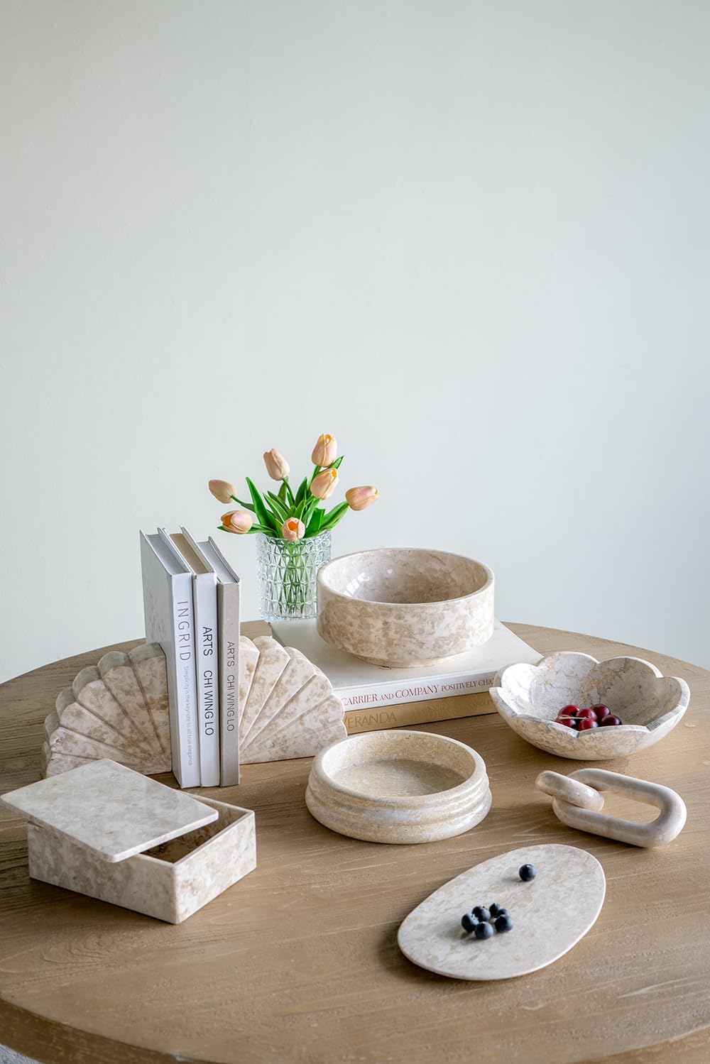 AB Home Beige Marble Box - Decorative Storage