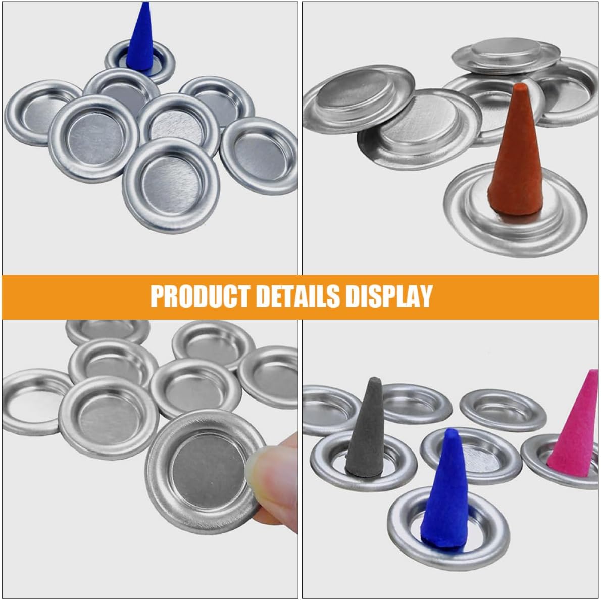 20pc Metal Incense Burner Bowl Aluminum Alloy Holder Tray