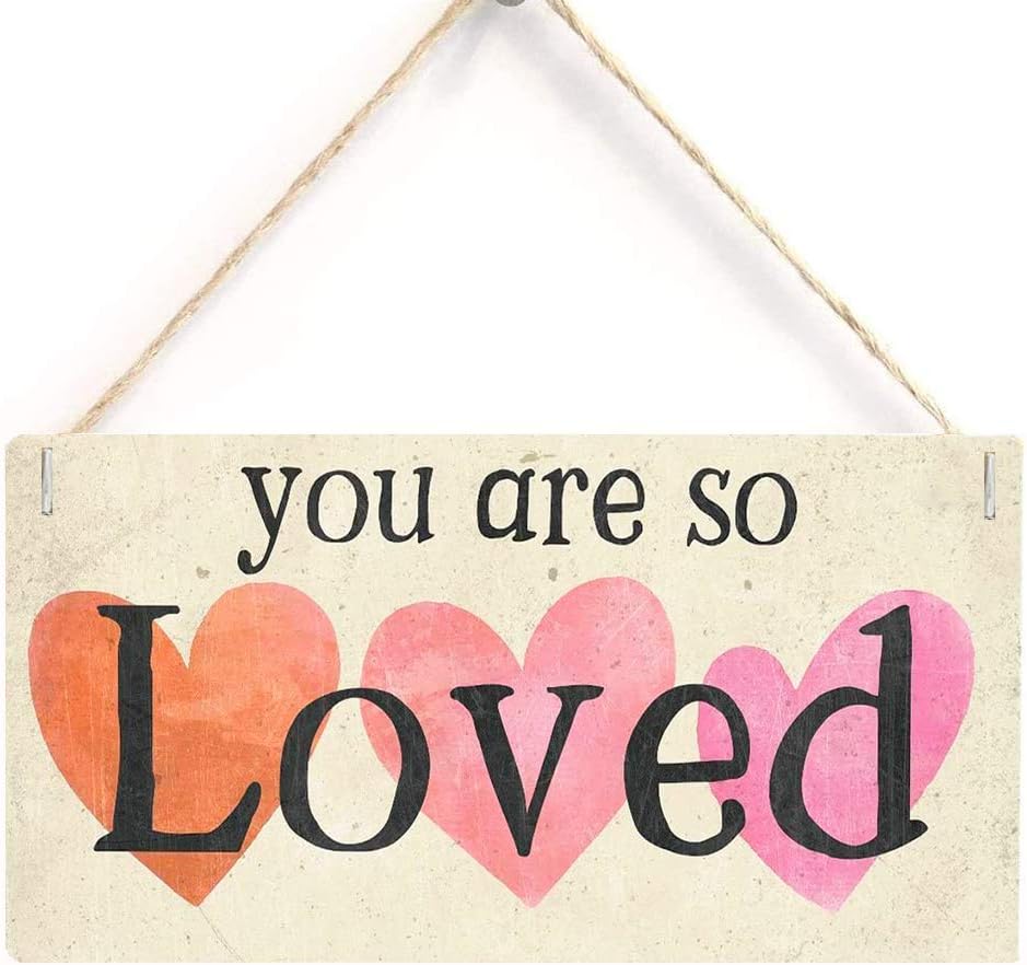 POWERMAZ You Are So Loved Wall Art 12x6 Hanging Sign