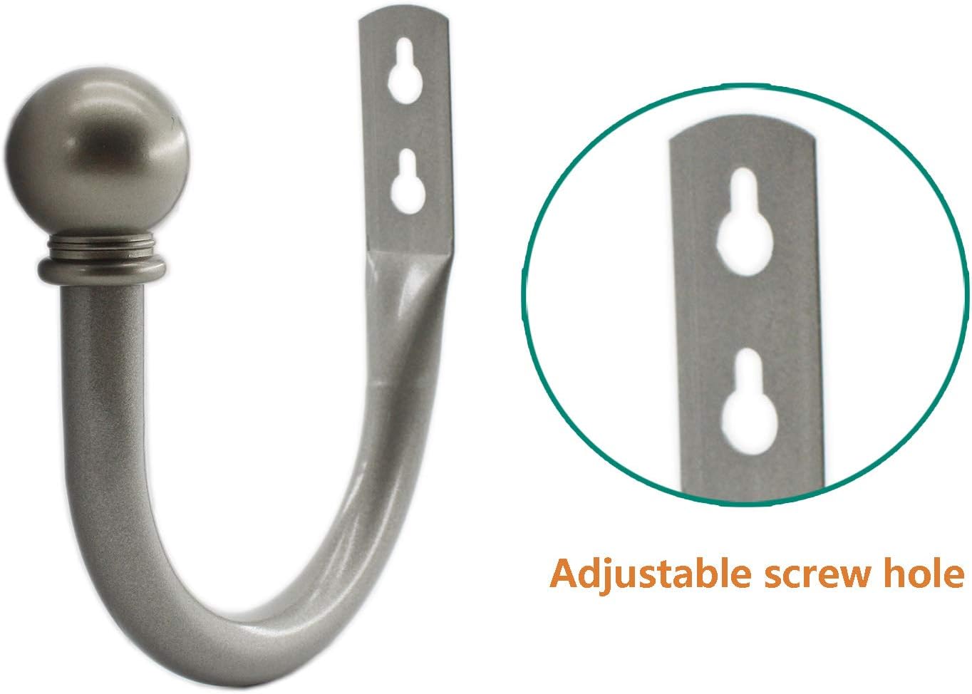 Ulifestar Decorative Curtain Holdbacks Hooks Grey