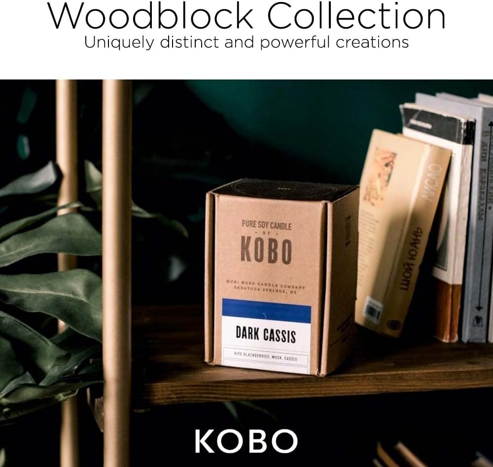 KOBO Dark Cassis Scented Candle 15 oz Jar
