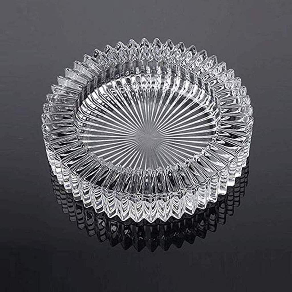 Artistic Glass Ashtray 6 Inch Round Decorative Collectible