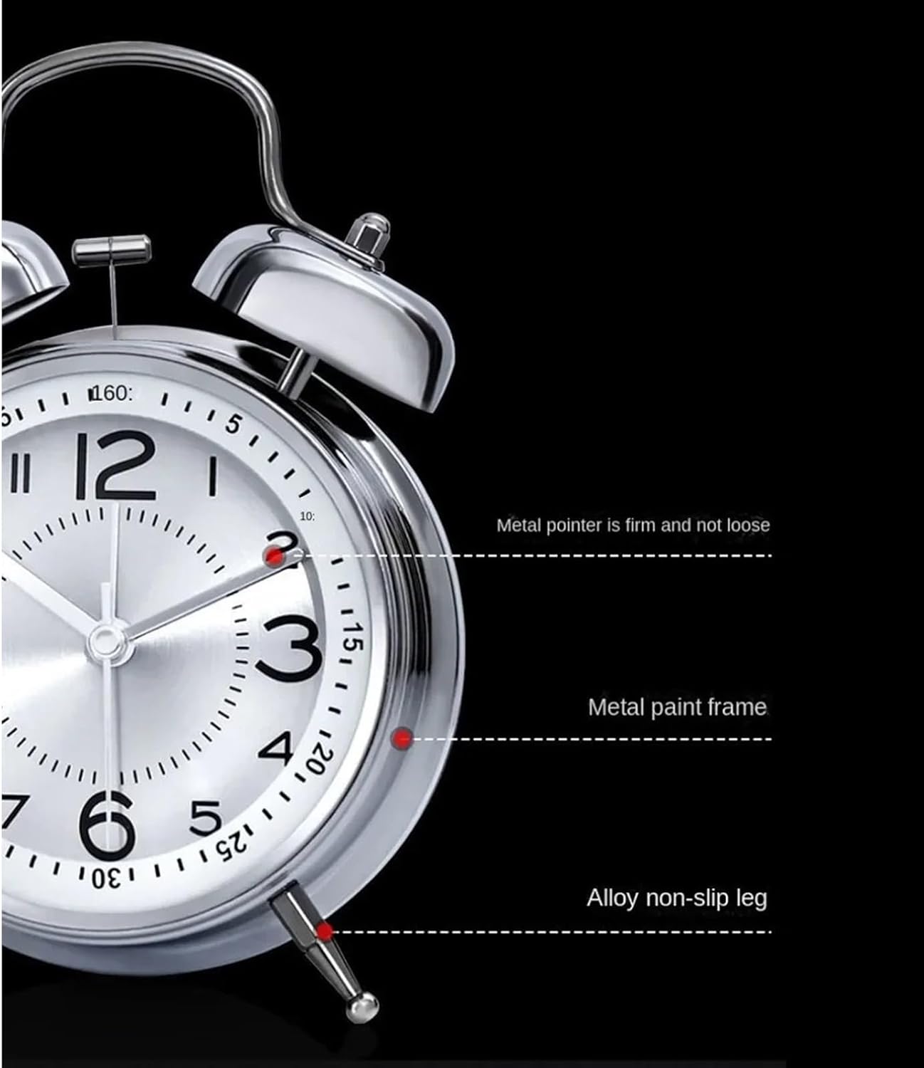 Sunrise Alarm Clock Night Light with Double Bell and Metal Frame