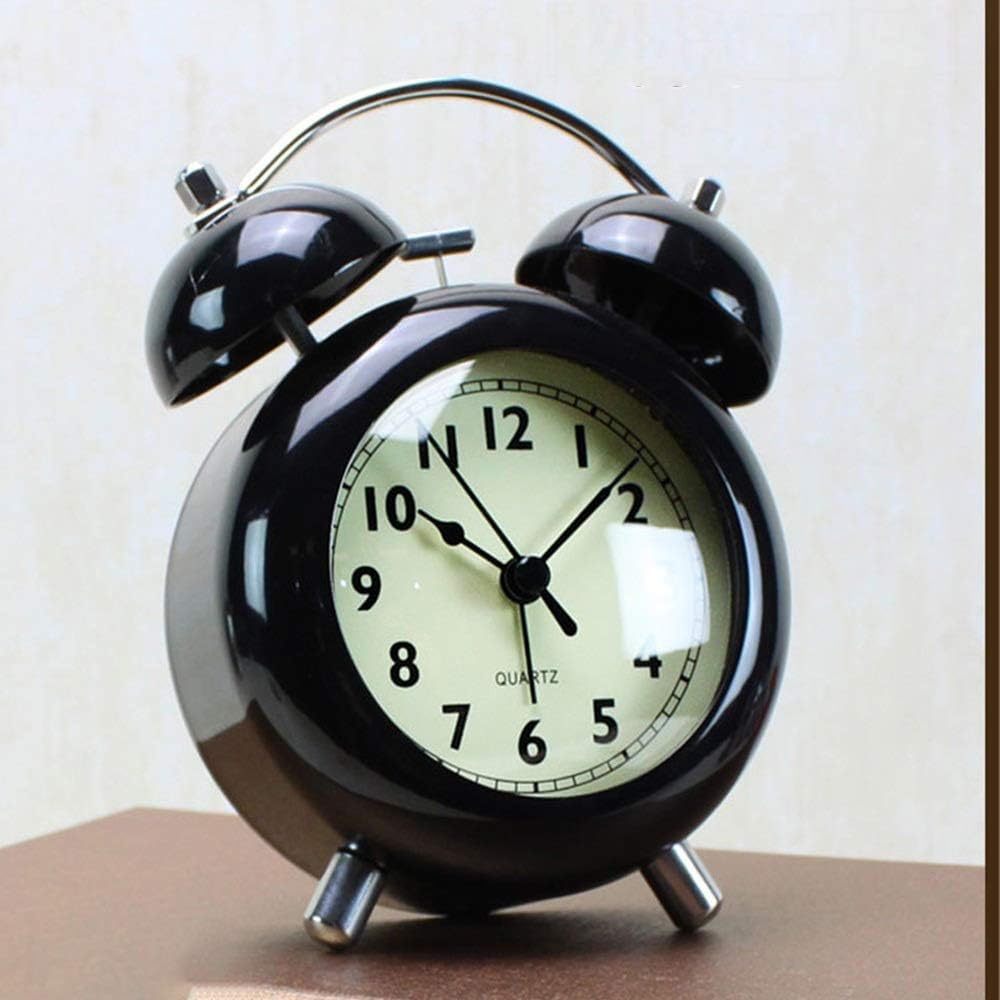 ROCILB Alarm Clock with Night Light and Dual Bell