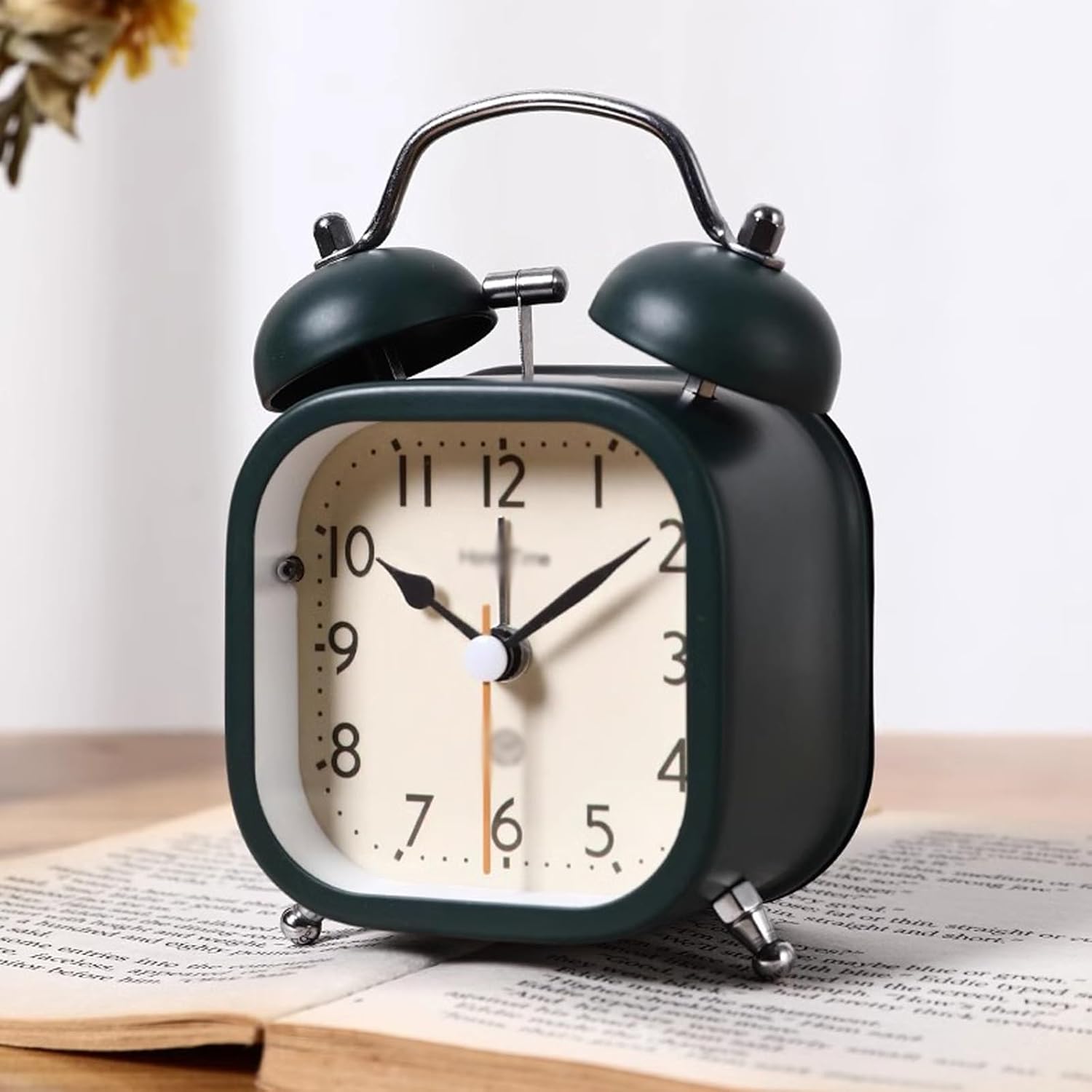 GRFIT Vintage Square Double Bell Alarm Clock