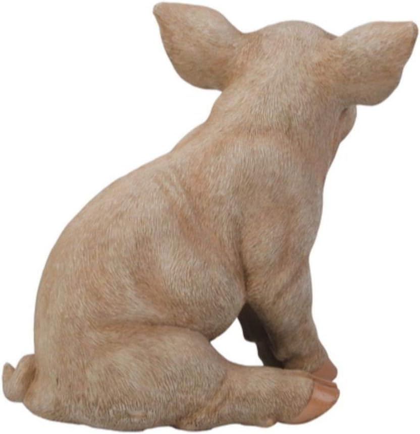 10 Inch Small Sitting Pig Outdoor Garden Statue