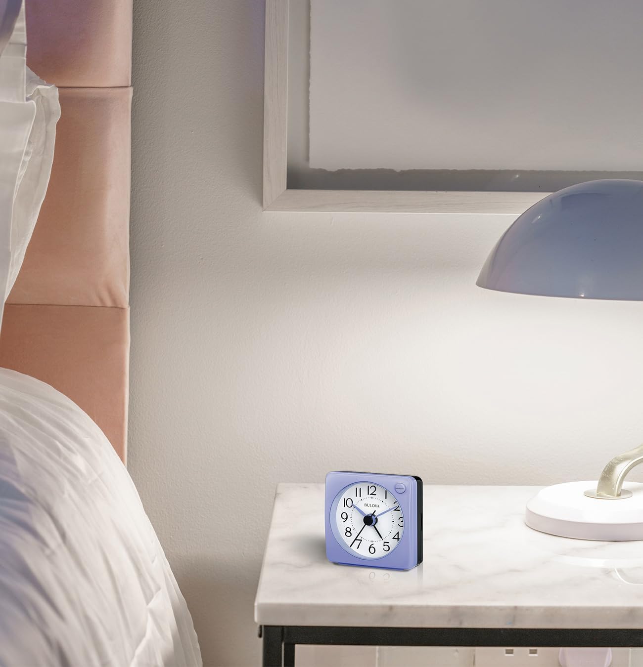 Bulova Violet Travel Alarm Clock B1876