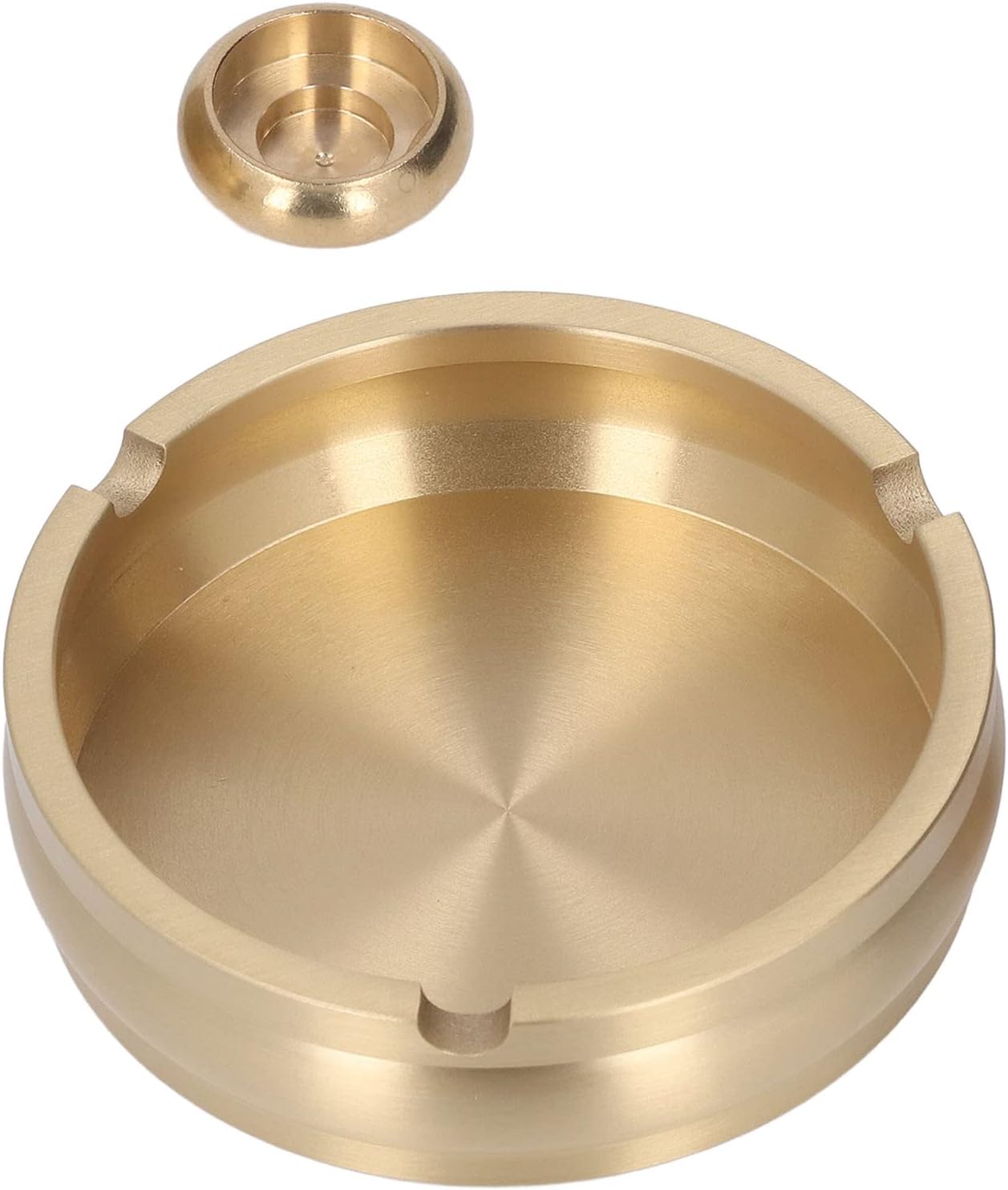 Joyzan Durable Brass Round Ashtray for Cigarettes