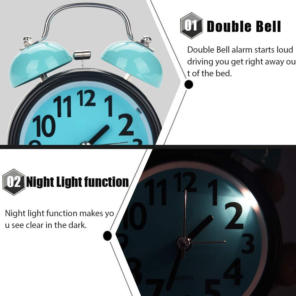 AUNMAS Quiet Alarm Clock with Night Light
