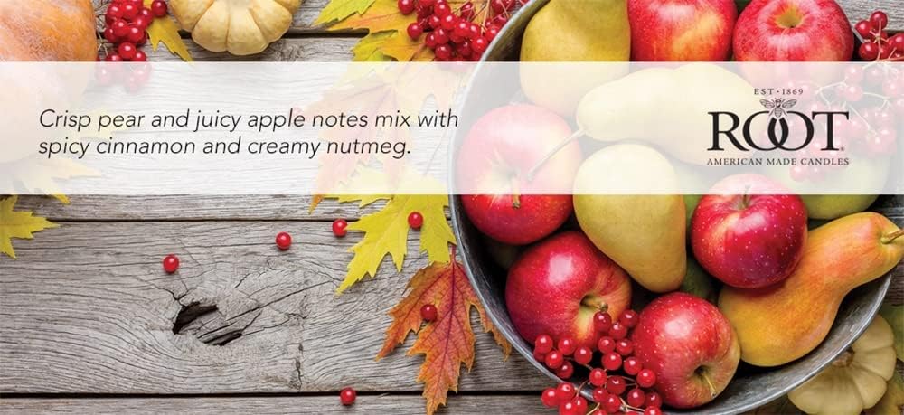 Root Candles Fall Spiced Orchard Beeswax Blend Jar Candle