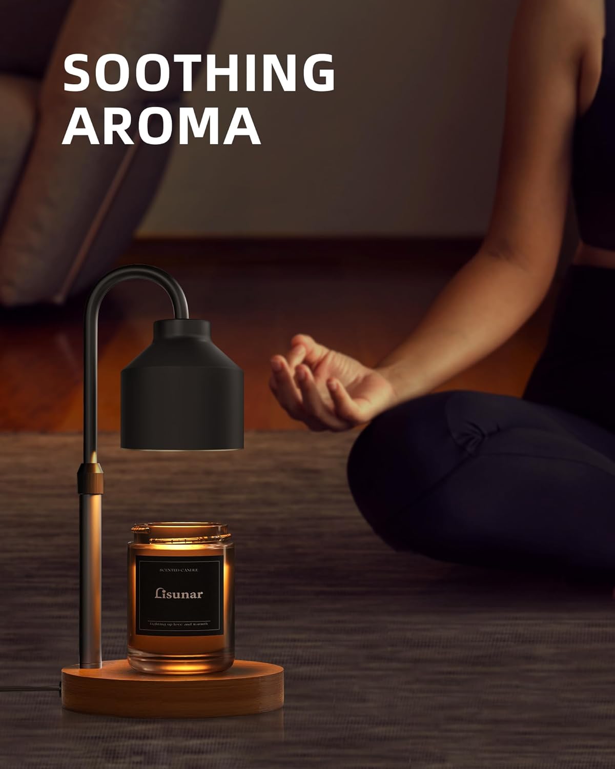 Electric Candle Warmer Lamp Black with Timer