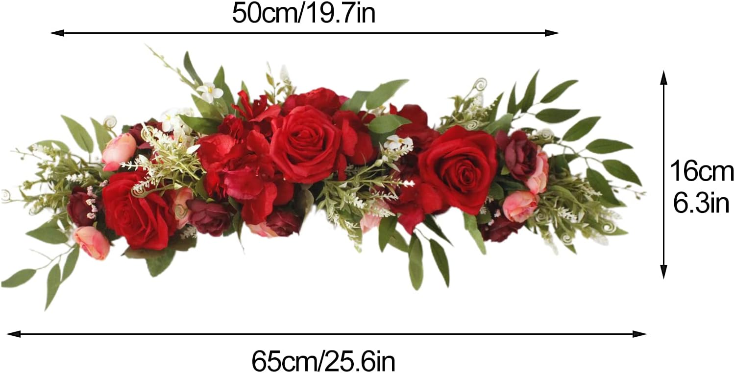 BFYDOAA Artificial Rose Swag Wedding Arch Decor